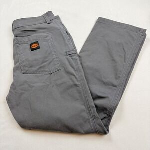 BRUNT The Torra Work Pant Mens 31x30 Grey Canvas Articulated Knee Utility EUC